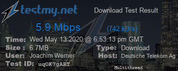 Speed Test Result
