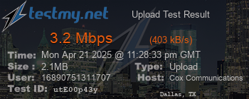 Speed Test Result
