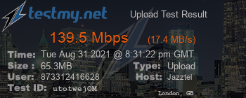 Speed Test Result