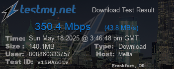 Speed Test Result