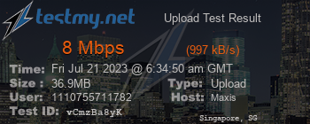 Speed Test Result