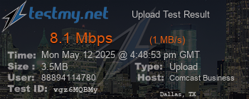 Speed Test Result