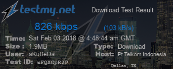 Speed Test Result