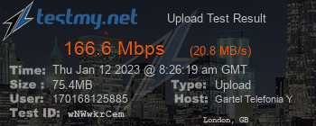 Speed Test Result