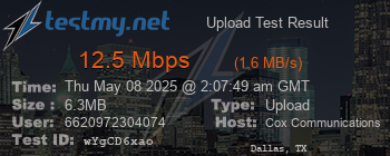 Speed Test Result