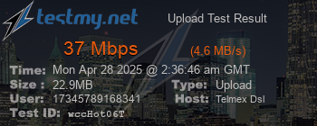 Speed Test Result
