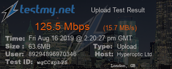 Speed Test Result