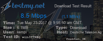 Speed Test Result