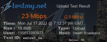 Speed Test Result