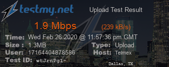 Speed Test Result