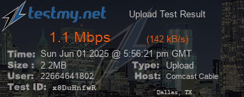 Speed Test Result