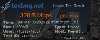 Speed Test Result