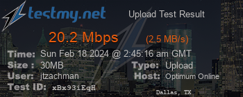 Speed Test Result