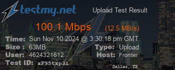 Speed Test Result