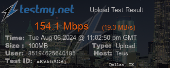 Speed Test Result