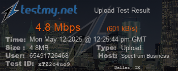 Speed Test Result