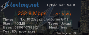 Speed Test Result