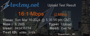 Speed Test Result