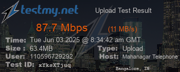 Speed Test Result