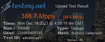Speed Test Result