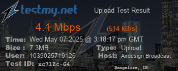Speed Test Result