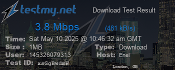 Speed Test Result