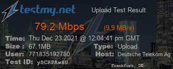 Speed Test Result