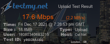 Speed Test Result