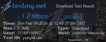 Speed Test Result