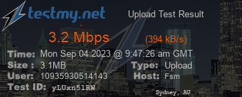 Speed Test Result