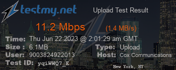 Speed Test Result