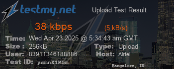 Speed Test Result