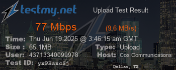 Speed Test Result