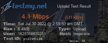 Speed Test Result