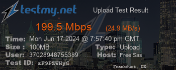 Speed Test Result