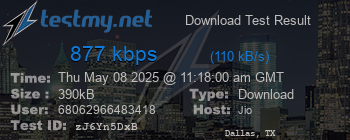 Speed Test Result