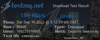Speed Test Result