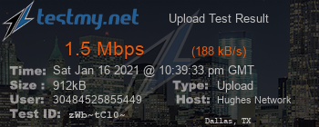 Speed Test Result