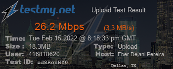 Speed Test Result