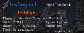 Speed Test Result