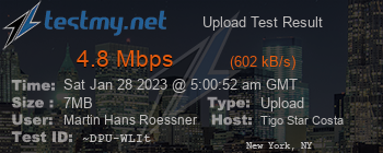 Speed Test Result