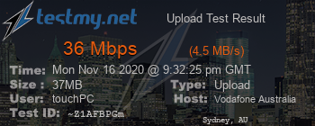 Speed Test Result