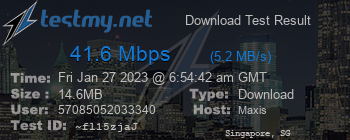 Speed Test Result